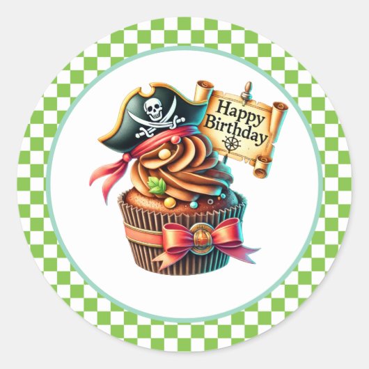 Cupcake Birthday Stickers (Voorkant)