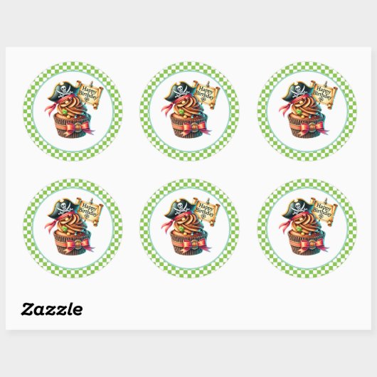 Cupcake Birthday Stickers (Vel)