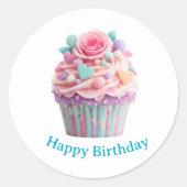 Cupcake Birthday Stickers (Voorkant)