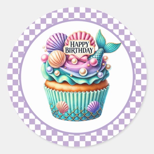 Cupcake Birthday Stickers (Voorkant)