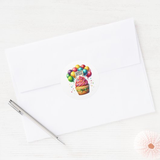 Cupcake Birthday Stickers (Envelop)