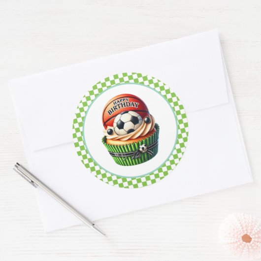 Cupcake Birthday Stickers (Envelop)