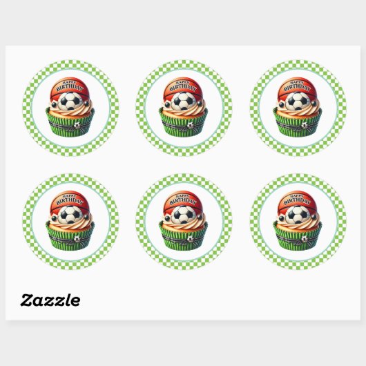 Cupcake Birthday Stickers (Vel)
