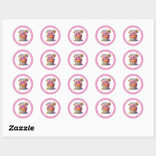 Cupcake Birthday Stickers (Vel)
