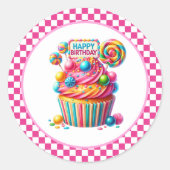 Cupcake Birthday Stickers (Voorkant)