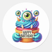 Cupcake Birthday Stickers (Voorkant)