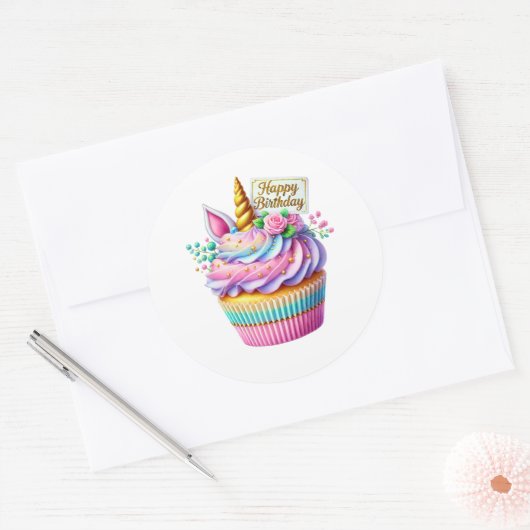 Cupcake Birthday Stickers (Envelop)