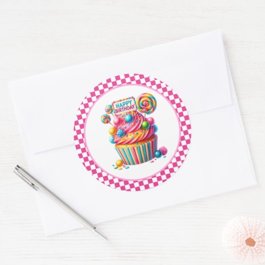 Cupcake Birthday Stickers (Envelop)