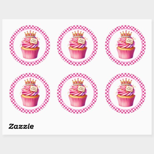 Cupcake Birthday Stickers (Vel)