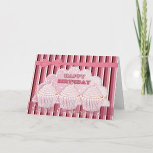 Cupcake Birthday Wenskaart Kaart