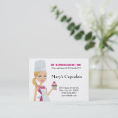 Cupcake Biz Card Blonde versie 1 Klantenkaartje (Staand voorkant)