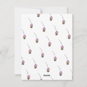 Cupcake Boom met Vogels Valentijnsdag Kaart (Achterkant)