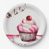Cupcake-Bord Papieren Bordje (Voorkant)