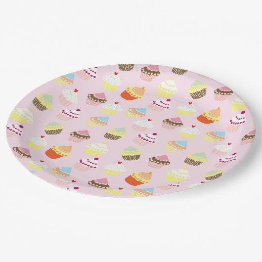 Cupcake-Borden voor partijpapier Papieren Bordje (Gekanteld)