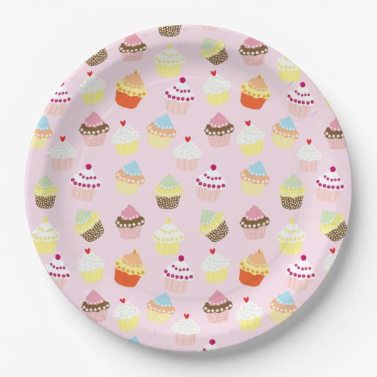 Cupcake-Borden voor partijpapier Papieren Bordje (Voorkant)