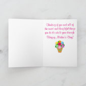 Cupcake Bouquet: Gelukkig Moederdag! Kaart (Binnen)