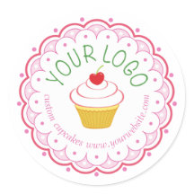 Cupcake Box Stickers Afdichtingen 1.5 "Custom Gedr