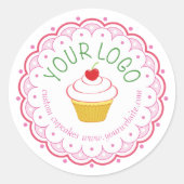Cupcake Box Stickers Afdichtingen 1.5 "Custom Gedr (Voorkant)