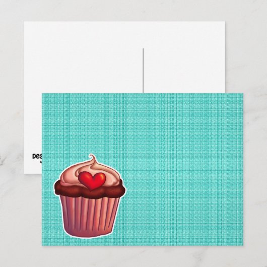 Cupcake Briefkaart (Voorkant / Achterkant)