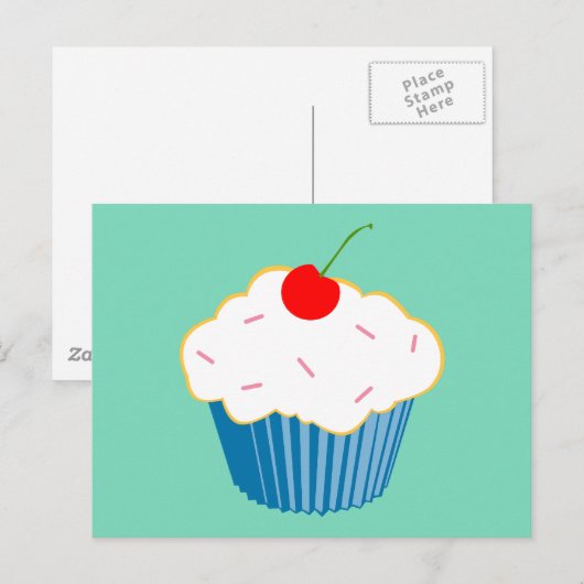Cupcake Briefkaart (Voorkant / Achterkant)