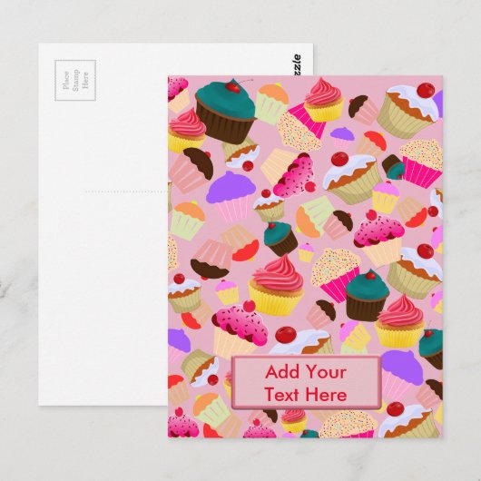 Cupcake Briefkaart (Voorkant / Achterkant)