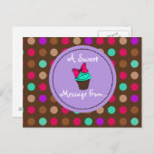 Cupcake-Briefkaart Briefkaart (Voorkant / Achterkant)
