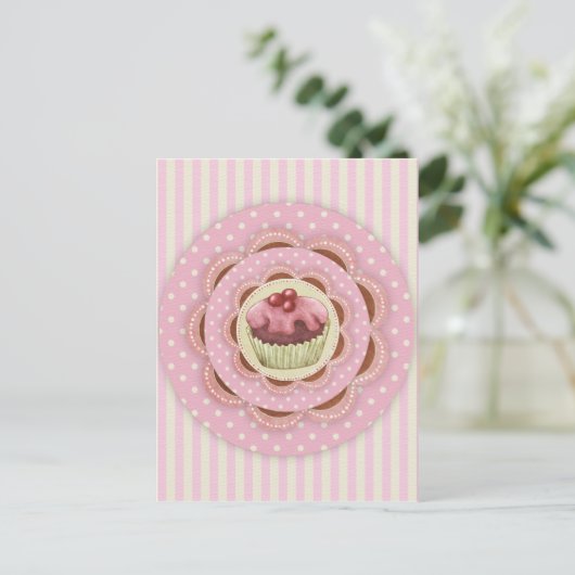 Cupcake-Briefkaart Briefkaart (Staand voorkant)