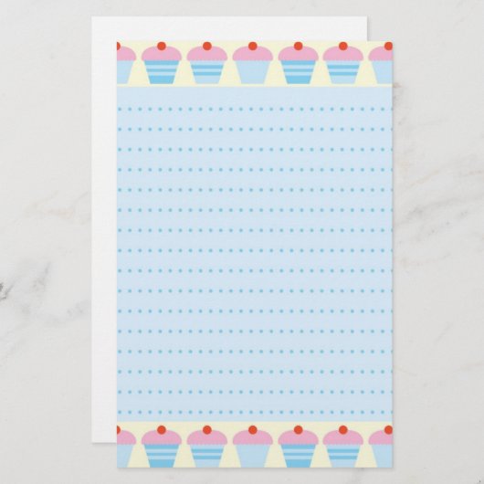 Cupcake Briefpapier (Voorkant / Achterkant)