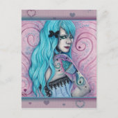 Cupcake Bubblegoth Pink Tattoos Turquoise Briefkaa Briefkaart (Voorkant)