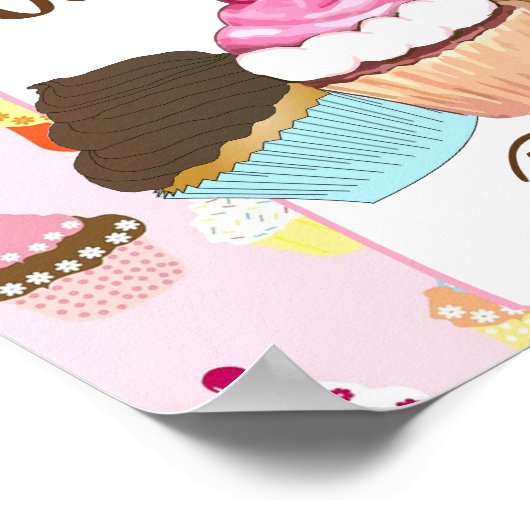 Cupcake Buffet Party Poster (Hoek)