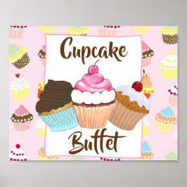 Cupcake Buffet Party Poster