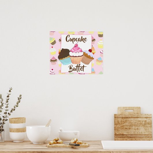 Cupcake Buffet Party Poster (Keuken)