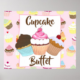 Cupcake Buffet Party Poster