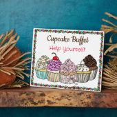 Cupcake Buffet| Trouwfeest- of babyshowerbord Fotoplaat (Zijkant)