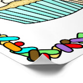 Cupcake Buffet| Weddenschap of Baby shower Poster (Hoek)