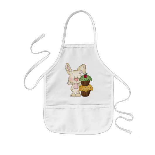 Cupcake Bunny apron Kinder Schort (Voorkant)