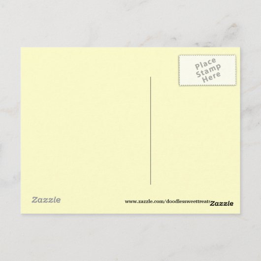 Cupcake Bunny briefkaart (Achterkant)