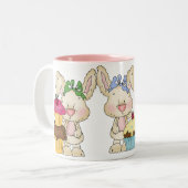 Cupcake Bunny-Mok Tweekleurige Koffiemok (Voorkant links)