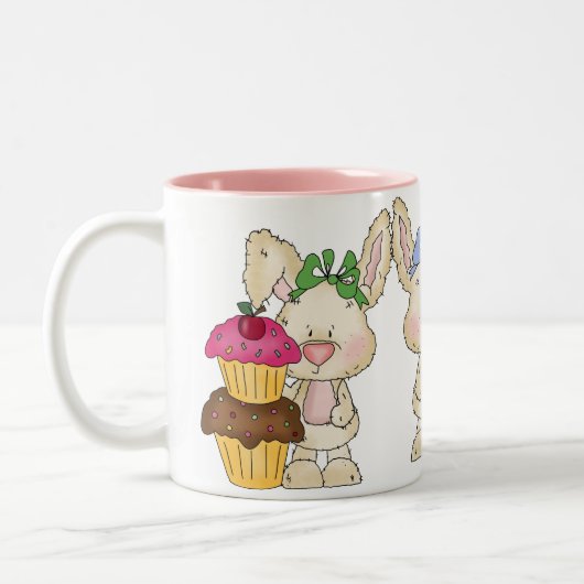 Cupcake Bunny-Mok Tweekleurige Koffiemok (Links)