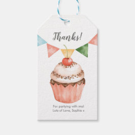 Cupcake bunting Dank u labels | Labels bevoordelen Cadeaulabel