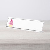 Cupcake Bureau Naambordje (Voorkant)