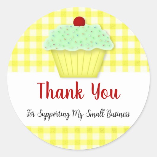 Cupcake Business Hartelijk dank voor uw Sticker (Voorkant)