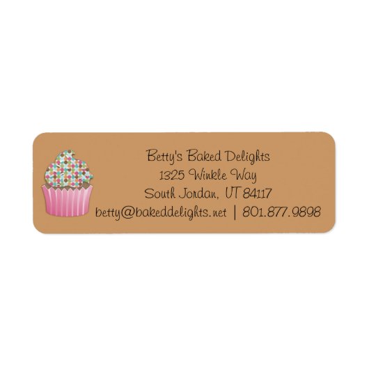 Cupcake Business Labels (Voorkant)
