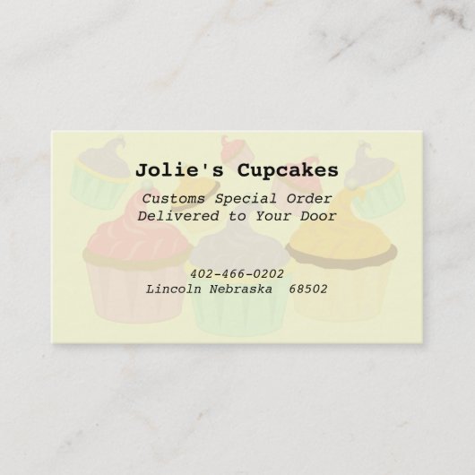 Cupcake Business - Visitekaartje (Voorkant)