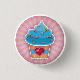 Cupcake-Button Ronde Button 3,2 Cm