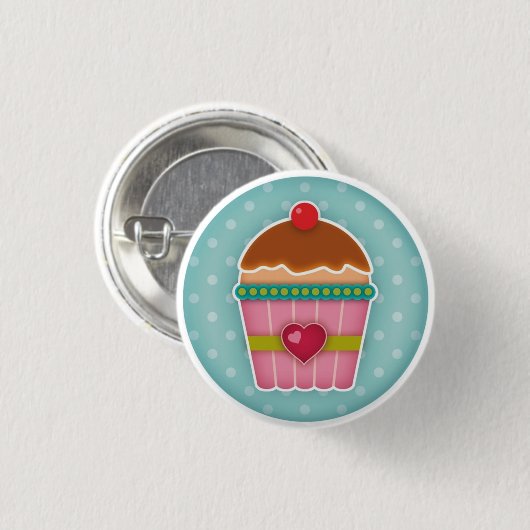 Cupcake-Button Ronde Button 3,2 Cm (Voorkant /achterkant)