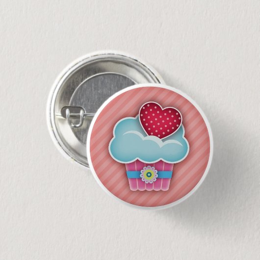 Cupcake-Button Ronde Button 3,2 Cm (Voorkant /achterkant)
