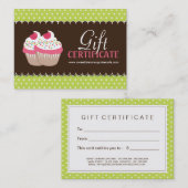 Cupcake Cadeaubon Kortingskaartje (Voorkant / Achterkant)