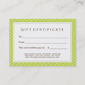 Cupcake Cadeaubon Kortingskaartje (Achterkant)