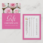 Cupcake Cadeaubon Kortingskaartje (Voorkant / Achterkant)